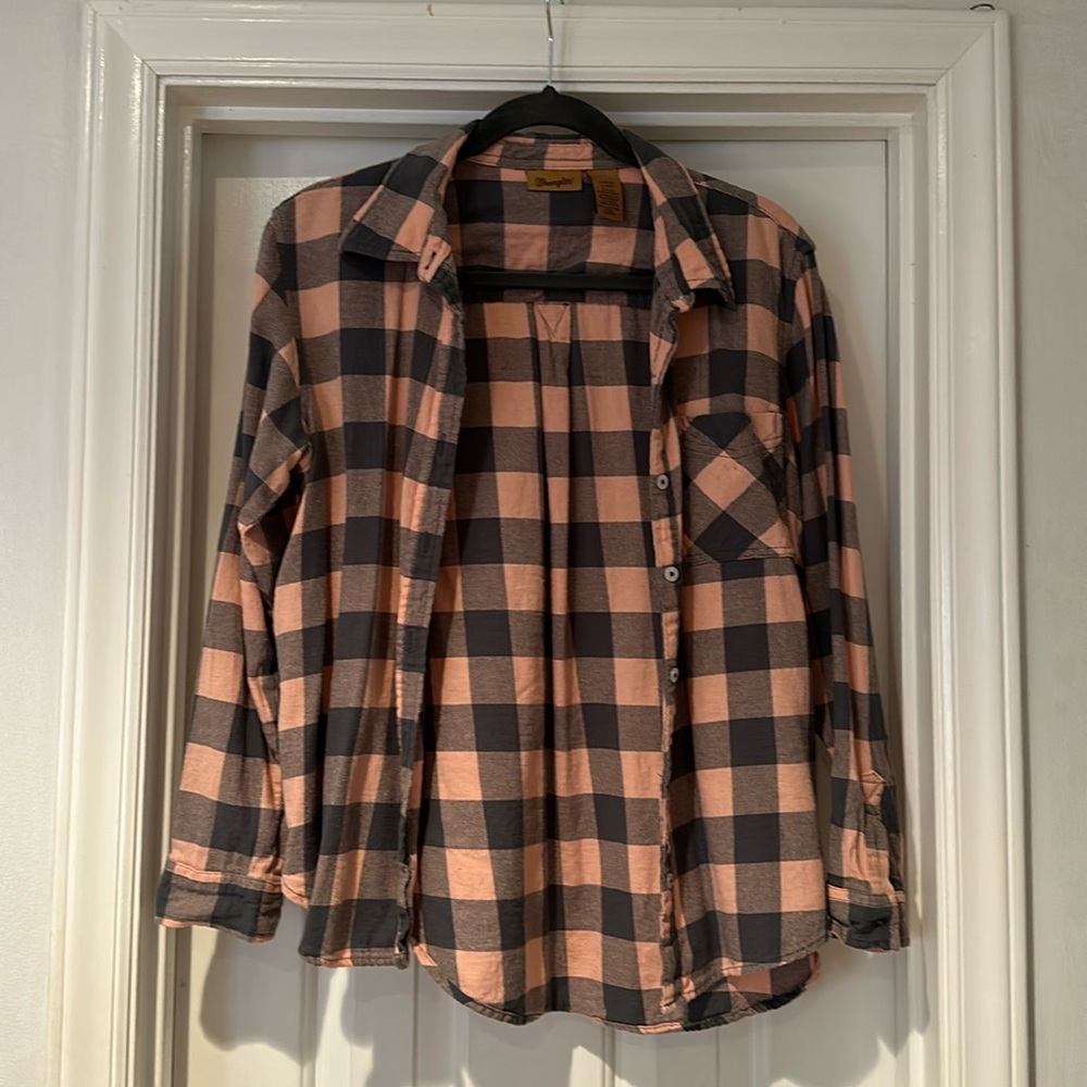 Wrangler Flannel | lightweight, checkered pink/grey